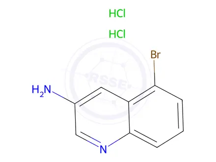 Chemical structure of 5-Bromoquinolin-3-amine dihydrochloride