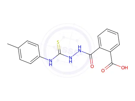 Chemical structure of 2-(2-(P-tolylcarbamothioyl)hydrazine-1-carbonyl)benzoic acid