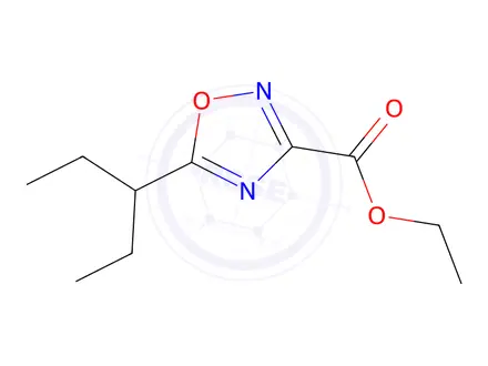 Chemical structure of Ethyl 5-(pentan-3-yl)-1,2,4-oxadiazole-3-carboxylate