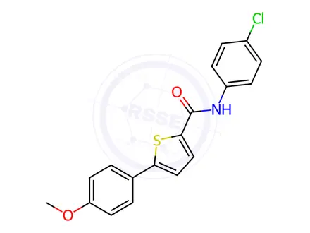 Chemical structure of N-(4-chlorophenyl)-5-(4-methoxyphenyl)thiophene-2-carboxamide