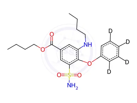 Chemical structure of Bumetanide Impurity 3-d5 (Bumetanide EP Impurity C-d5)