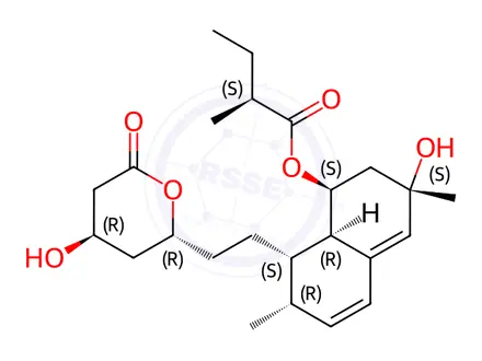 Chemical structure of Lovastatin 6'-beta-Hydroxy Impurity