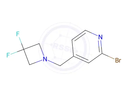 Chemical structure of 2-Bromo-4-((3,3-difluoroazetidin-1-yl)methyl)pyridine