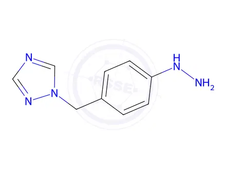 Chemical structure of 4-(1H-1,2,4-Triazol-l-yl Methyl) Phenyl Hydrazine Dihydrochloride