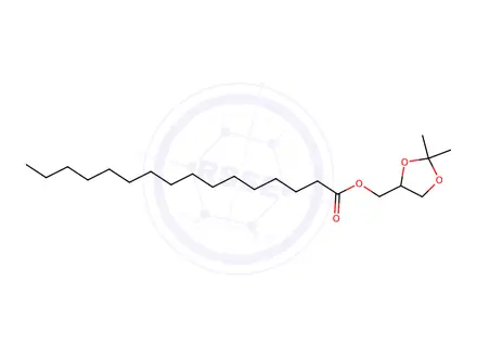Chemical structure of Hexadecanoic acid 2,2-dimethyl-1,3-dioxolan-4-ylmethyl ester