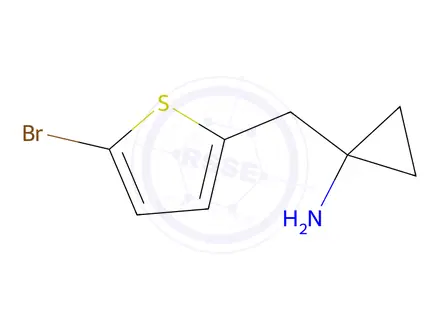 Chemical structure of 1-((5-Bromothiophen-2-yl)methyl)cyclopropan-1-amine
