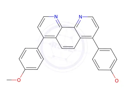 Chemical structure of 4,7-Bis(4-methoxyphenyl)-1,10-phenanthroline