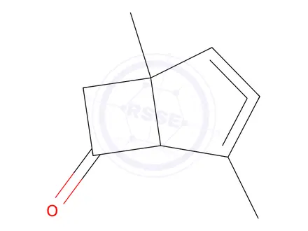 Chemical structure of 1,4-Dimethylbicyclo[3,2,0]hepten-3-en-6-one