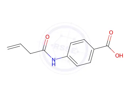 Chemical structure of Benzoic acid, 4-[(1-oxo-3-butenyl)amino]-(9CI)