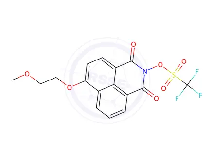 Chemical structure of 6-(2-methoxyethoxy)-1,3-dioxo-1H-benzo[de]isoquinolin-2(3H)-yl trifluoromethanesulfonate