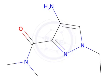 Chemical structure of 4-Amino-1-ethyl-N,N-dimethyl-1H-pyrazole-3-carboxamide