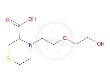 Chemical structure of 4-(2-(2-Hydroxyethoxy)ethyl)thiomorpholine-3-carboxylic acid