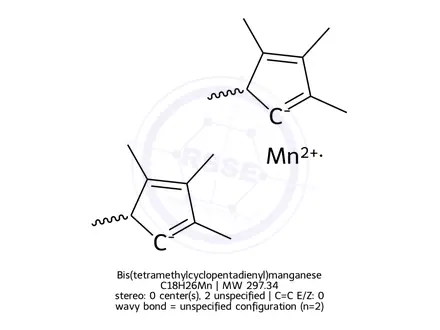 Chemical structure of Bis(tetramethylcyclopentadienyl)manganese