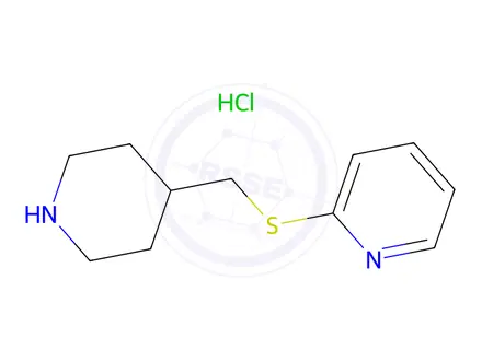 Chemical structure of 2-(Piperidin-4-ylmethylsulfanyl)-pyridine hydrochloride