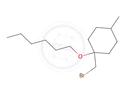 Chemical structure of 1-(Bromomethyl)-1-(hexyloxy)-4-methylcyclohexane
