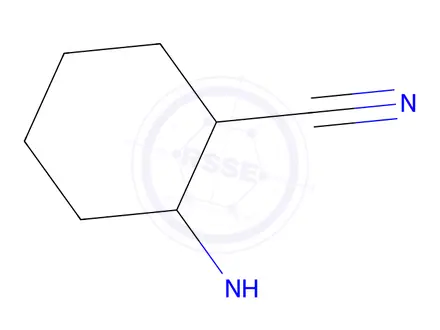 Chemical structure of 2-(Methylamino)cyclohexane-1-carbonitrile