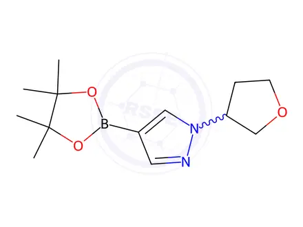 Chemical structure of 1-(Oxolan-3-yl)-4-(tetramethyl-1,3,2-dioxaborolan-2-yl)-1H-pyrazole