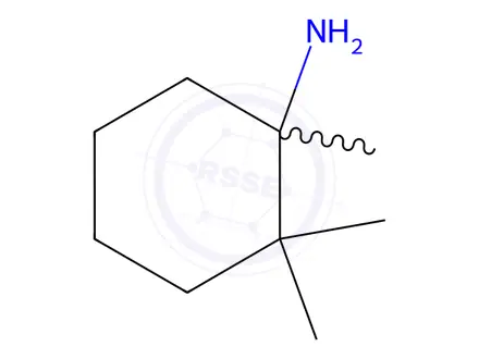 Chemical structure of 1,2,2-trimethylcyclohexan-1-amine