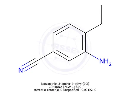 Chemical structure of Benzonitrile, 3-amino-4-ethyl-(9CI)