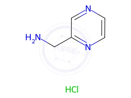 Chemical structure of Pyrazin-2-ylmethanamine Hydrochloride