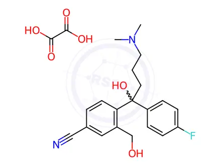Chemical structure of Citalopram Hydrobromide Impurity 28 Oxalate (Escitalopram EP Impurity E Oxalate) (Mixture of Enantiomers)