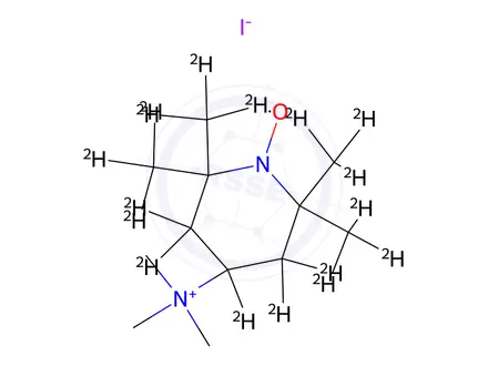 Chemical structure of 4-(TRIMETHYLAMMONIUM)-2,2,6,6-TETRAMETHYLPIPERIDINE-D17-1-OXYL IODIDE