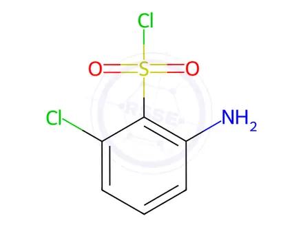 Chemical structure of Benzenesulfonyl chloride, 2-amino-6-chloro-