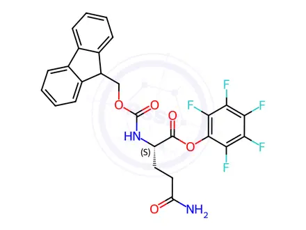 Chemical structure of Fmoc-Gln-Opfp