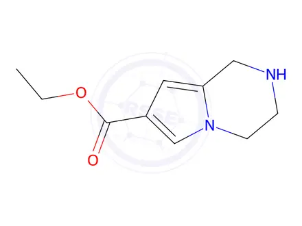 Chemical structure of Ethyl 1,2,3,4-tetrahydropyrrolo[1,2-a]pyrazine-7-carboxylate