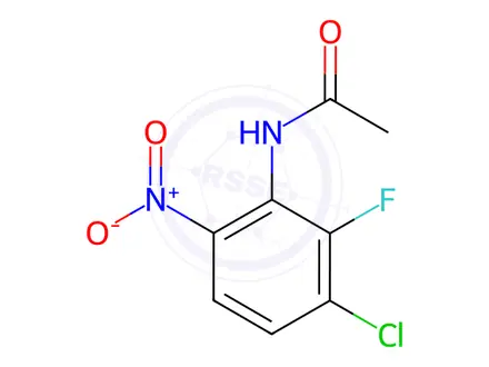 Chemical structure of Acetamide, N-(3-chloro-2-fluoro-6-nitrophenyl)-