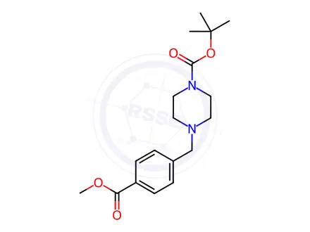 Chemical structure of tert-Butyl 4-(4-(methoxycarbonyl)benzyl)piperazine-1-carboxylate