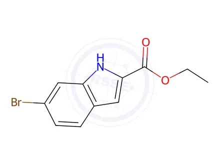 Chemical structure of Ethyl 6-bromo-1H-indole-2-carboxylate