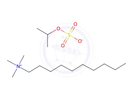 Chemical structure of decyltrimethylammonium isopropyl sulphate