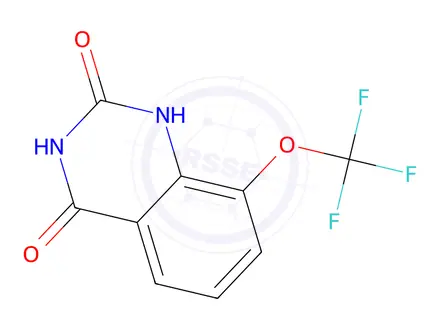 Chemical structure of 8-(trifluoromethoxy)-1,2,3,4-tetrahydroquinazoline-2,4-dione