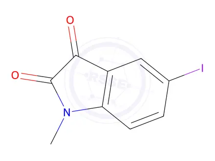 Chemical structure of 5-Iodo-1-methylindoline-2,3-dione