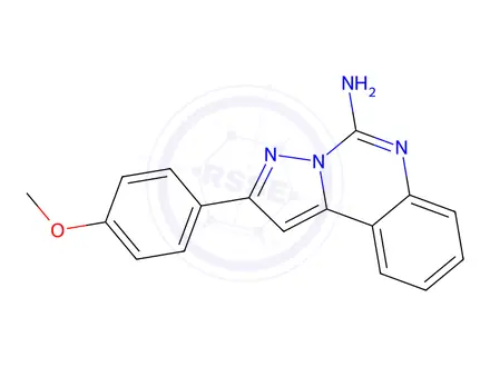 Chemical structure of 2-(4-Methoxyphenyl)pyrazolo[1,5-c]quinazolin-5-amine