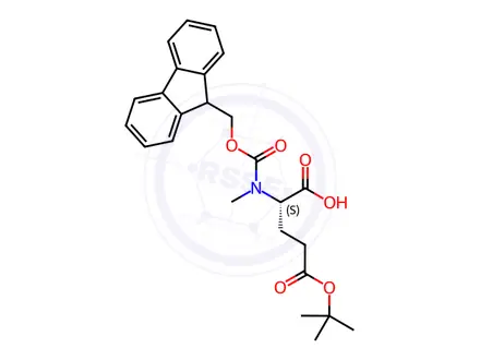 Chemical structure of Fmoc-Nalpha-methyl-L-glutamic Acid gamma-t-butyl Ester