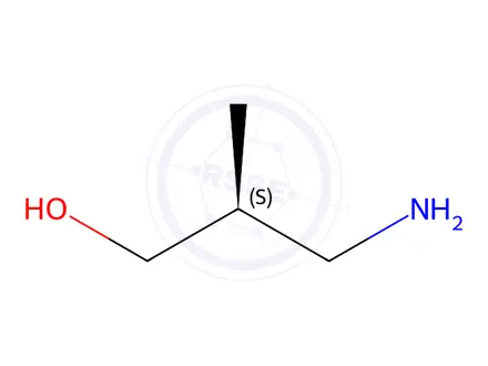 Chemical structure of (2S)-3-amino-2-methylpropan-1-ol