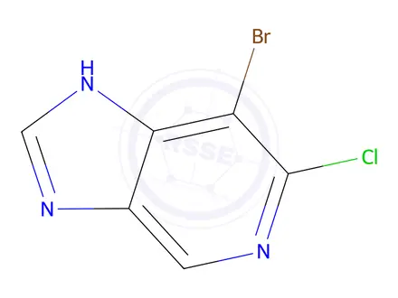 Chemical structure of 7-Bromo-6-chloro-1H-imidazo[4,5-c]pyridine