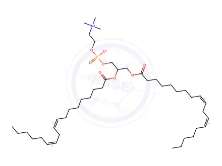 Chemical structure of 2,3-Bis(((9Z,12Z)-octadeca-9,12-dienoyl)oxy)propyl (2-(trimethylammonio)ethyl) phosphate