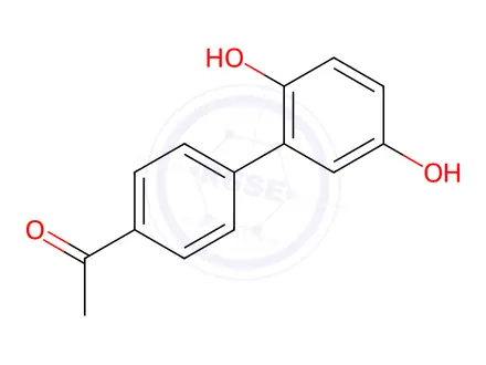 Chemical structure of 2-p-Acetylphenylhydroquinone
