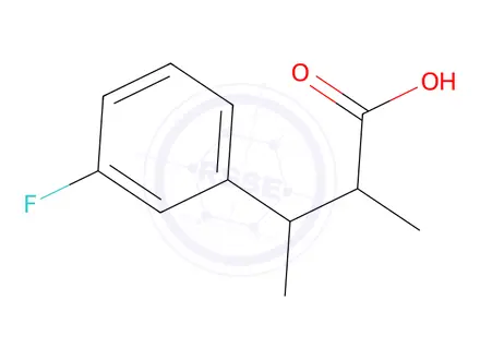 Chemical structure of 3-(3-Fluorophenyl)-2-methylbutanoic acid