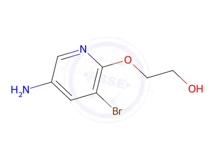 Chemical structure of 2-((5-Amino-3-bromopyridin-2-yl)oxy)ethan-1-ol