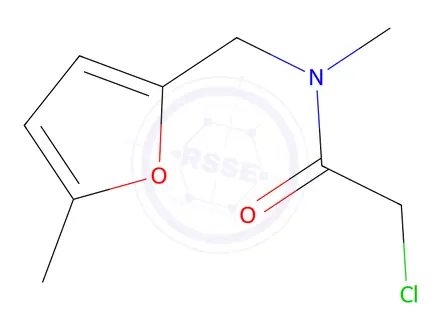 Chemical structure of 2-chloro-N-methyl-N-[(5-methylfuran-2-yl)methyl]acetamide
