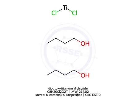 Chemical structure of dibutoxytitanium chloride