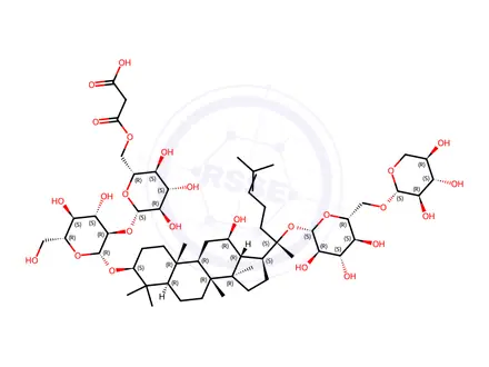 Chemical structure of Malonylginsenoside Rb₃