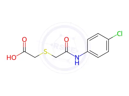 Chemical structure of 2-{[2-(4-chloroanilino)-2-oxoethyl]sulfanyl}acetic acid