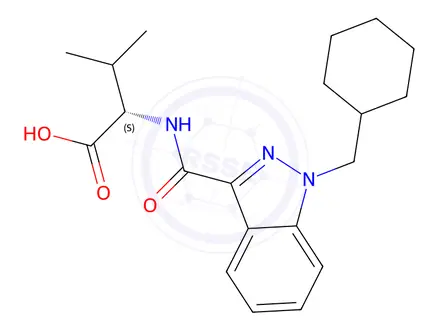 Chemical structure of AB-CHMINACA metabolite M2