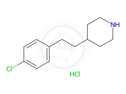 Chemical structure of 4-[2-(4-Chlorophenyl)ethyl]piperidinehydrochloride