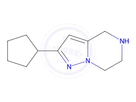 Chemical structure of 2-Cyclopentyl-4,5,6,7-tetrahydropyrazolo[1,5-a]pyrazine